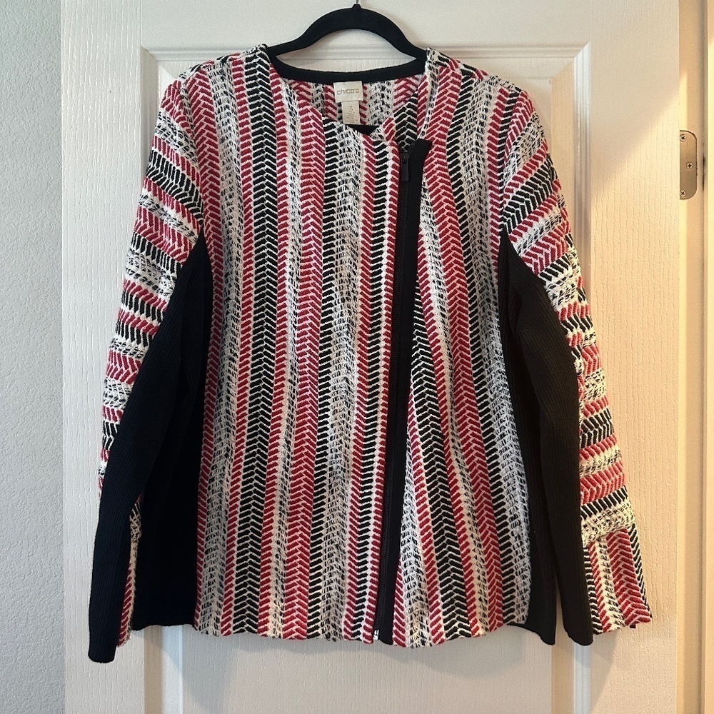 Chico's Zigzag Jacquard Jacket